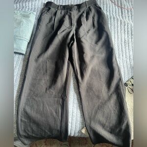 Abercrombie & Fitch Charcoal Pinstripe Dress Pants